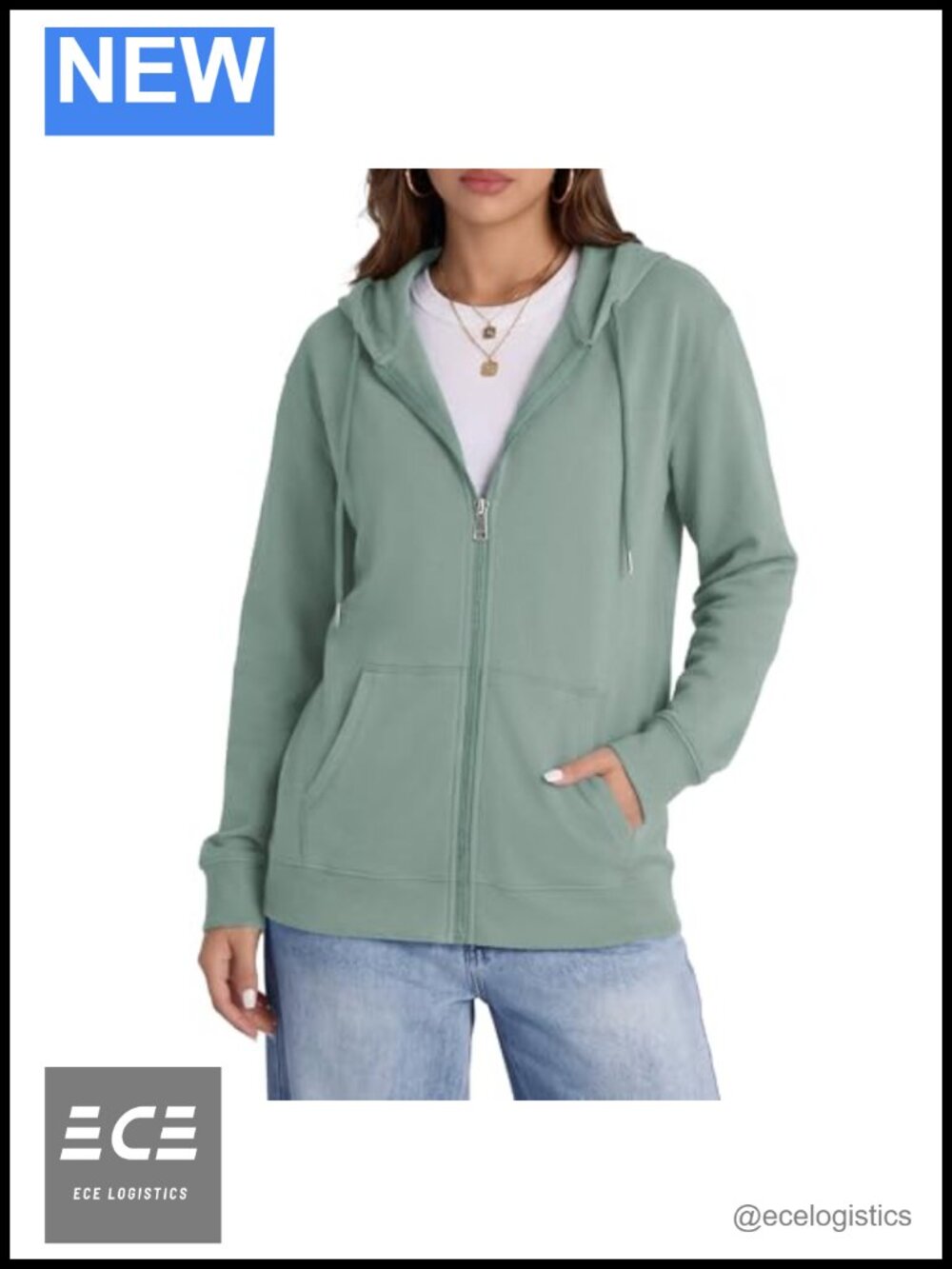 Women's Zip Up Hoodie Soft Knit Stretchy Full Zip Pockets Lightweight Layer